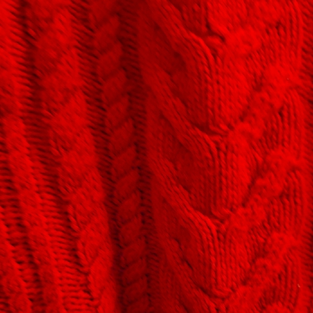 Old Navy Red Cable Knit Sweater - Picture 3 of 4